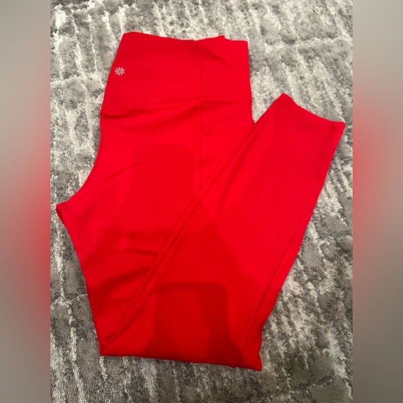 Athleta Salutation Stash Red Leggings - Picture 1 of 4